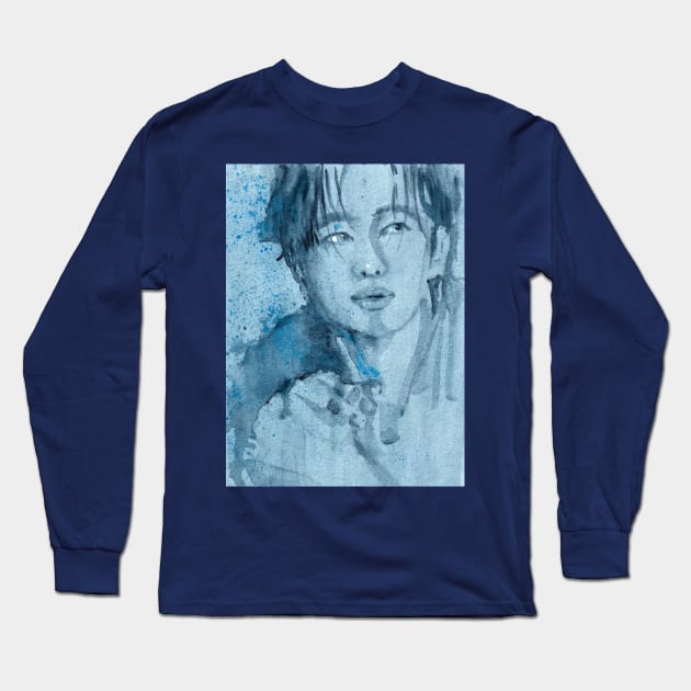 Namjun - Indigo Long Sleeve T-Shirt by emopod